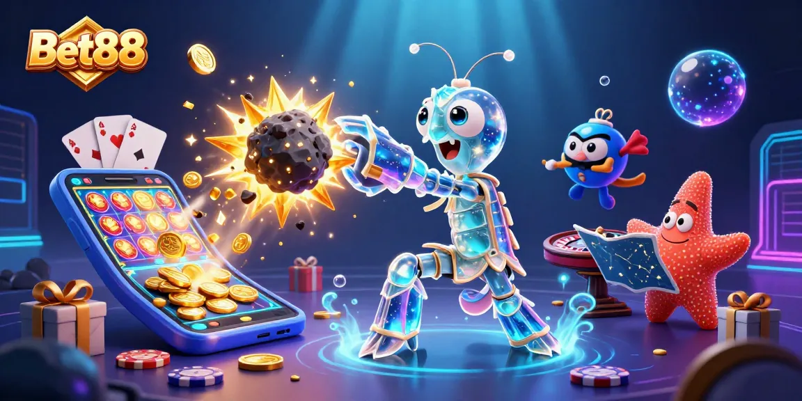 Experience the excitement of Bet88 with thrilling gaming elements and vibrant characters.