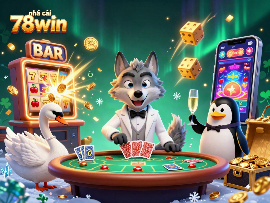 Experience the excitement of nhà cái 78win with a vibrant 3D casino scene featuring thrilling game action.