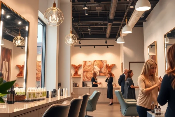 Omnia Salon offers an inviting environment with professional stylists providing personalized hair services.