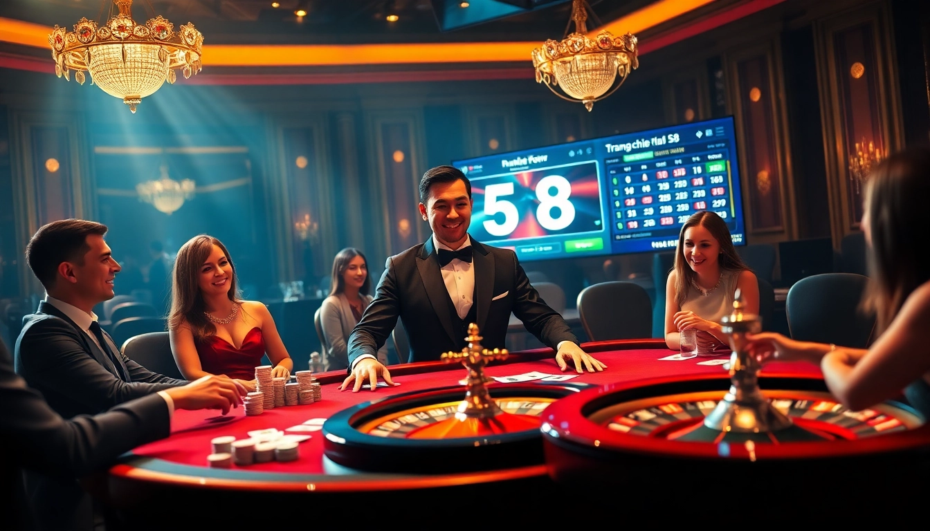 Experience the winning excitement at Trang chủ S8 with a vibrant casino scene featuring live dealers and exciting games.