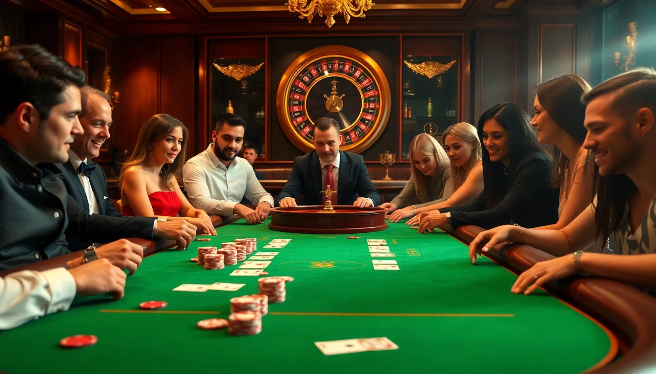 Players strategizing at a high-stakes poker table, reflecting the excitement of https://kjc.football/.