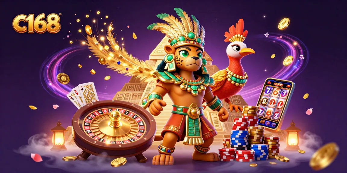 Experience the exhilarating games at c168 with vibrant casino elements and dynamic action.