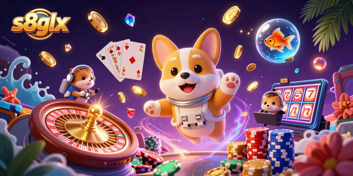 Experience thrilling gameplay at s8glx with a vibrant space casino scene featuring a 3D corgi astronaut.